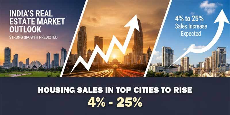 Bengaluru, Delhi NCR, Hyderabad, Chennai, and Kolkata are expected to witness strong housing sales, with sales estimated to rise 4%–25%, according to Propequity