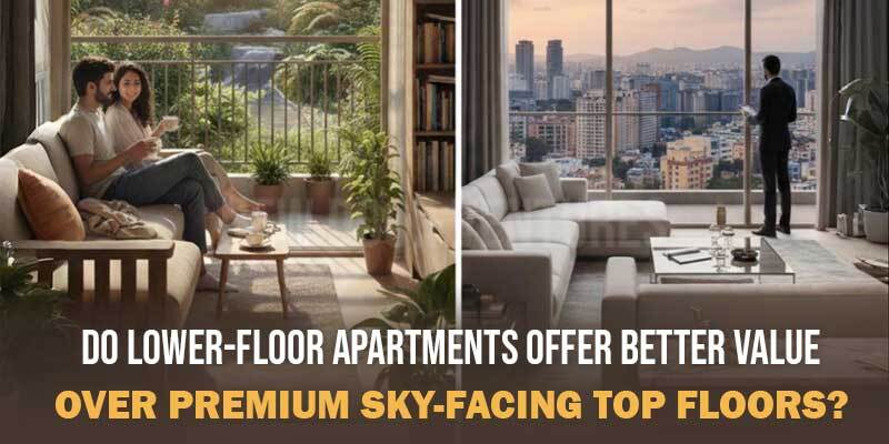 Do lower-floor apartments offer better value over premium sky-facing top floors?